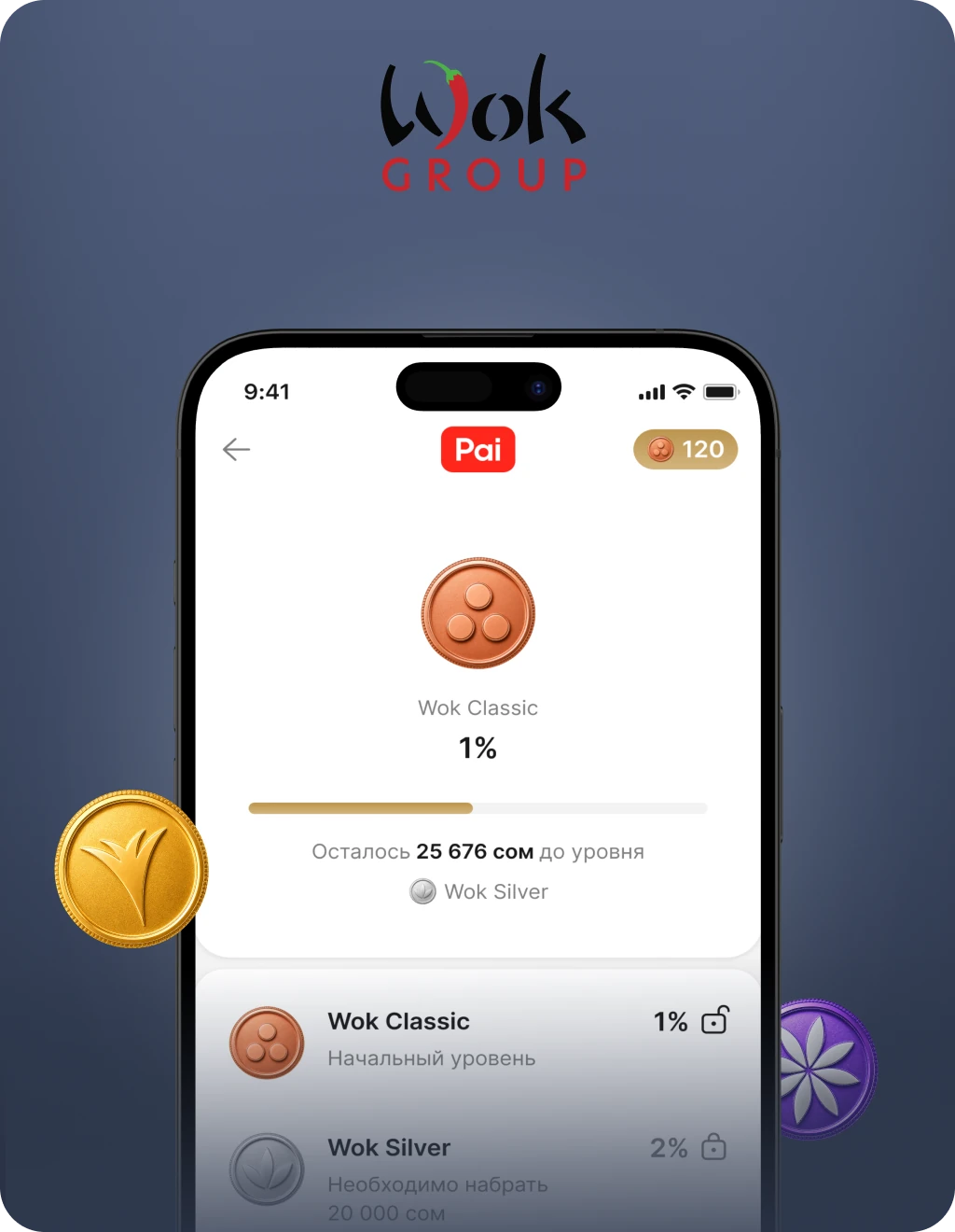 Wok Group тиркемесиндеги лоялдуулук деңгээлдери